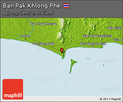 Physical 3D Map of Ban Pak Khlong Phe