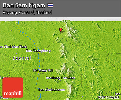 Physical 3D Map of Ban Sam Ngam