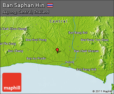 Physical 3D Map of Ban Saphan Hin