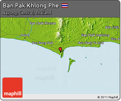 Physical 3D Map of Ban Pak Khlong Phe