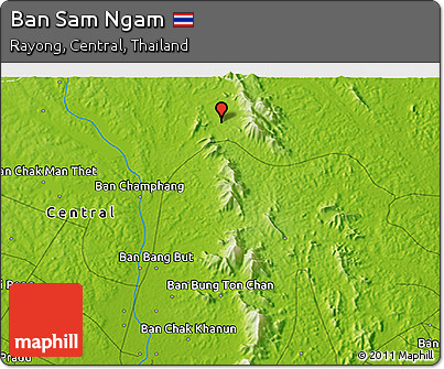Physical 3D Map of Ban Sam Ngam