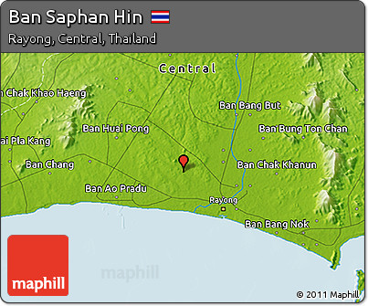 Physical 3D Map of Ban Saphan Hin