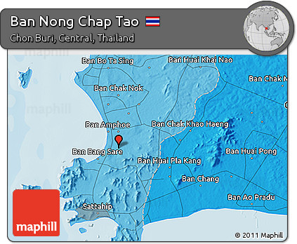 Political 3D Map of Ban Nong Chap Tao