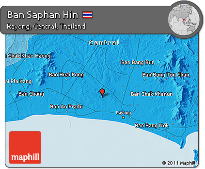 Political 3D Map of Ban Saphan Hin