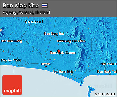 Political 3D Map of Ban Map Kho
