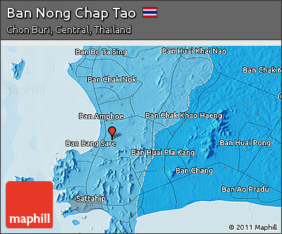 Political 3D Map of Ban Nong Chap Tao