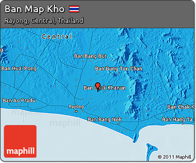 Political 3D Map of Ban Map Kho