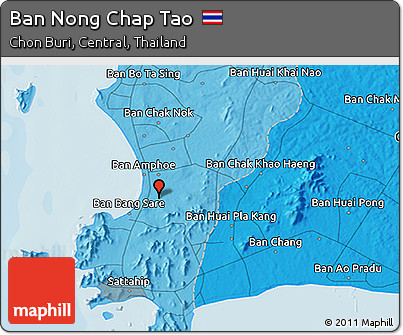 Political 3D Map of Ban Nong Chap Tao