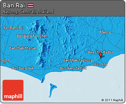 Political 3D Map of Ban Rai