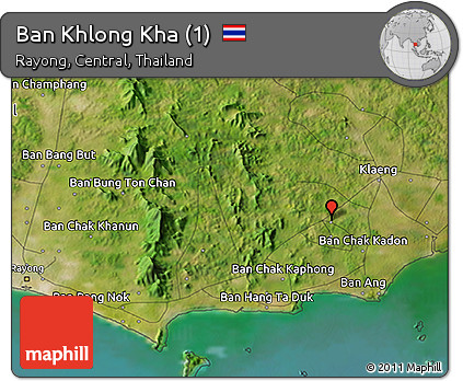 Satellite 3D Map of Ban Khlong Kha (1)