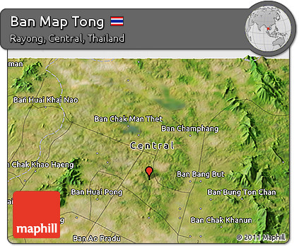 Satellite 3D Map of Ban Map Tong