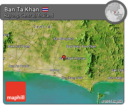 Satellite 3D Map of Ban Ta Khan