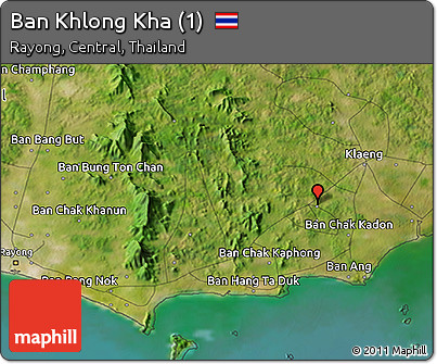 Satellite 3D Map of Ban Khlong Kha (1)