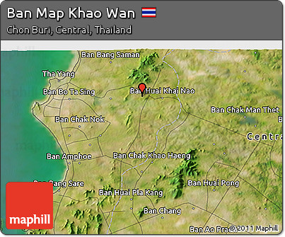 Satellite 3D Map of Ban Map Khao Wan