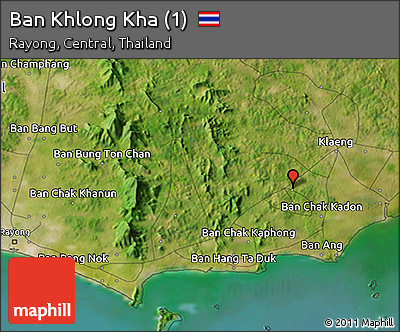Satellite 3D Map of Ban Khlong Kha (1)