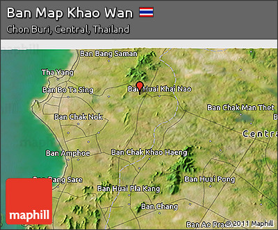 Satellite 3D Map of Ban Map Khao Wan