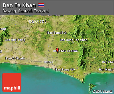 Satellite 3D Map of Ban Ta Khan
