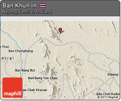 Shaded Relief 3D Map of Ban Khun In