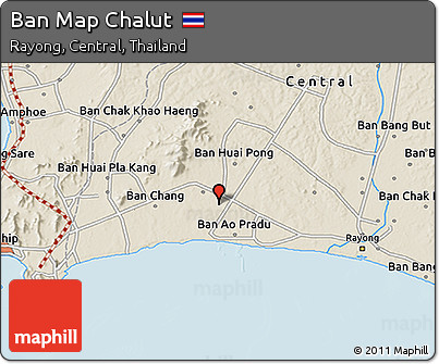 Shaded Relief 3D Map of Ban Map Chalut