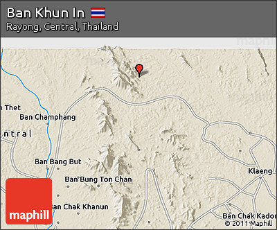 Shaded Relief 3D Map of Ban Khun In
