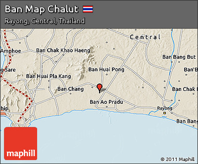 Shaded Relief 3D Map of Ban Map Chalut