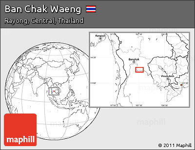Blank Location Map of Ban Chak Waeng