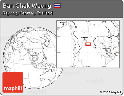 Blank Location Map of Ban Chak Waeng