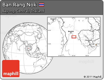 Blank Location Map of Ban Rang Nok