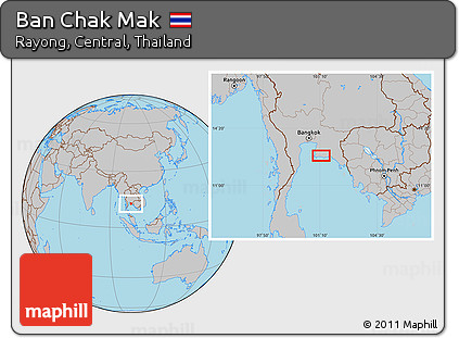Gray Location Map of Ban Chak Mak