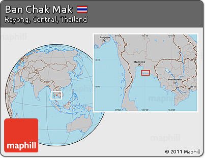 Gray Location Map of Ban Chak Mak