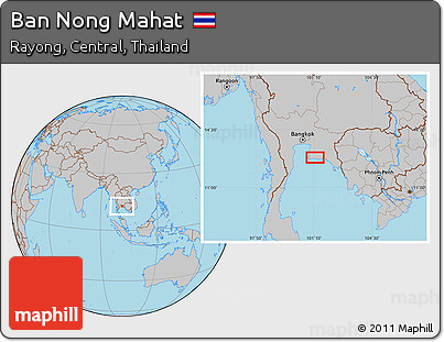 Gray Location Map of Ban Nong Mahat