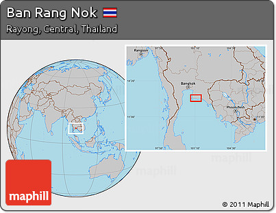 Gray Location Map of Ban Rang Nok