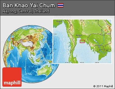 Physical Location Map of Ban Khao Yai Chum