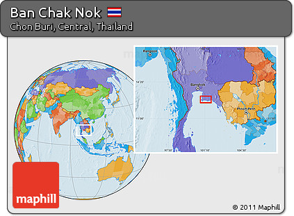 Political Location Map of Ban Chak Nok