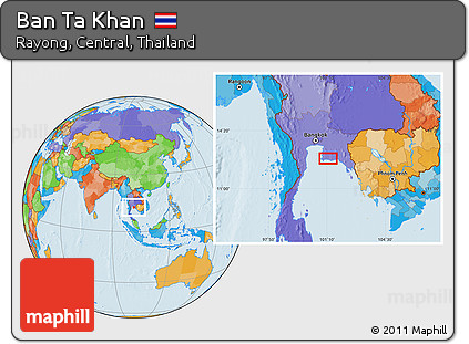 Political Location Map of Ban Ta Khan