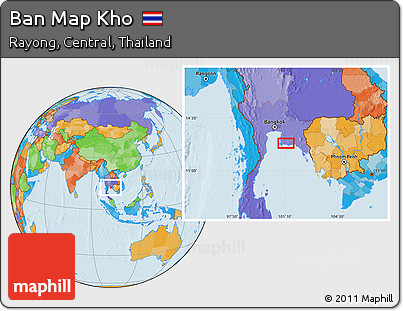 Political Location Map of Ban Map Kho
