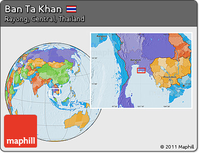 Political Location Map of Ban Ta Khan