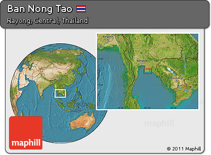 Satellite Location Map of Ban Nong Tao
