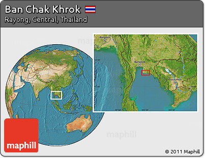 Satellite Location Map of Ban Chak Khrok