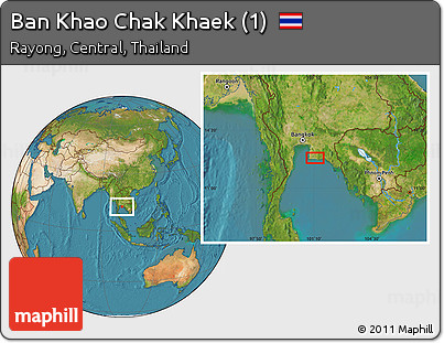 Satellite Location Map of Ban Khao Chak Khaek (1)