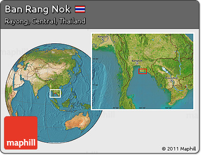 Satellite Location Map of Ban Rang Nok