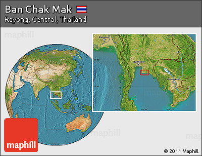 Satellite Location Map of Ban Chak Mak