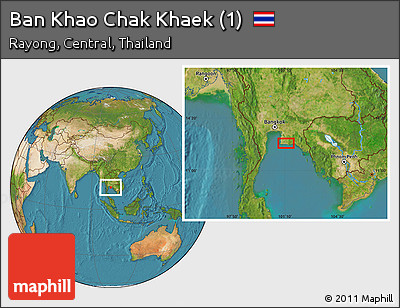 Satellite Location Map of Ban Khao Chak Khaek (1)