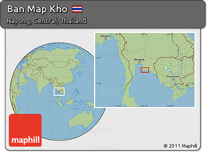 Savanna Style Location Map of Ban Map Kho