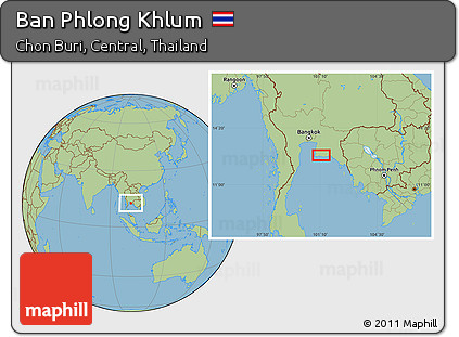 Savanna Style Location Map of Ban Phlong Khlum