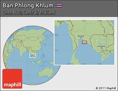 Savanna Style Location Map of Ban Phlong Khlum