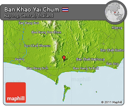 Physical Map of Ban Khao Yai Chum