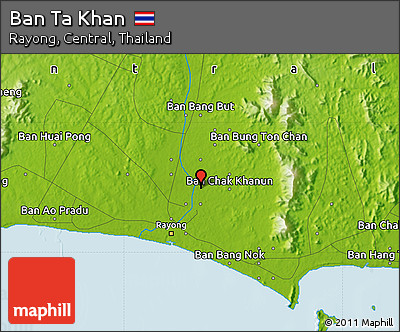 Physical Map of Ban Ta Khan