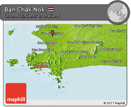 Physical Panoramic Map of Ban Chak Nok