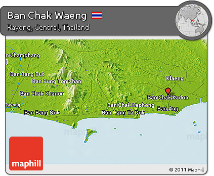 Physical Panoramic Map of Ban Chak Waeng